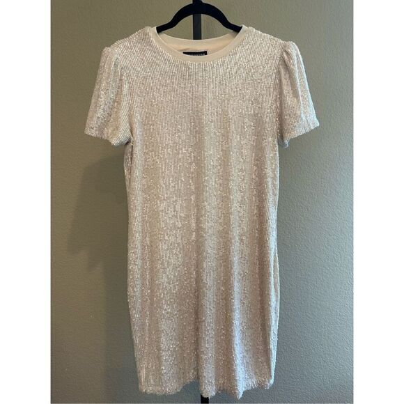 Generation Love Donna Sequin Dress in Shell Size S - Picture 2 of 8
